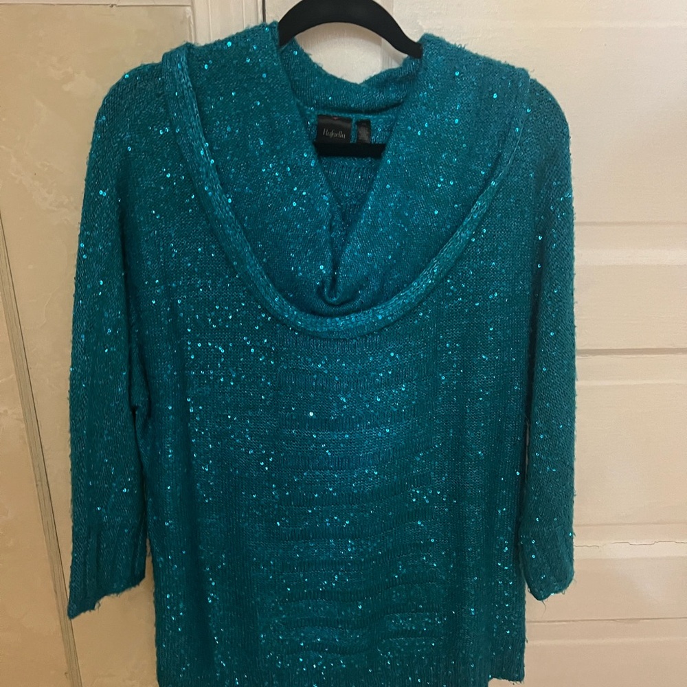 Teal Sparkle Sweater
